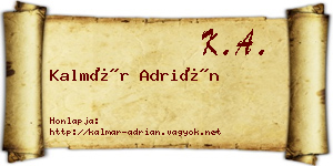 Kalmár Adrián névjegykártya