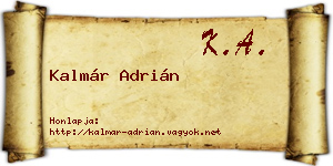 Kalmár Adrián névjegykártya