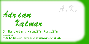 adrian kalmar business card